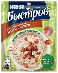 Каша БЫСТРОВ 5 злаков мед орех 40г
