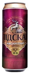 Пиво ЛИДСКОЕ Бархатное темное пастер 4.8% ж/б 0.45л