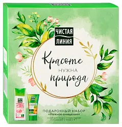 ПН ЧИСТАЯ ЛИНИЯ мицеллярная вода 100мл+скраб 50мл