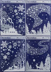 Наклейка на окно Зима 41*29см в ассортименте арт.6010-8