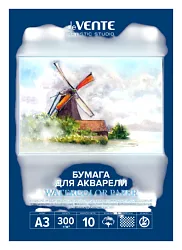 Бумага для акварели ДЕВЕНТЕ А3 10л в ассортименте