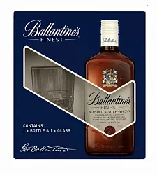 Виски БАЛЛАНТАЙНС Файнест 3 года 40% ПК 0.75л+стакан
