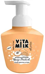 Пенка для рук и тела ВИТА МИЛК Воздушный зефир Манго и масло персика 400мл