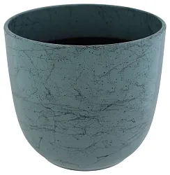 Кашпо АТМИКС Мрамор 16*16*14.3см бирюзовое 2.3л арт.202500388