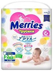 Подгузники-трусики МЕРРИС 4-8кг S 62шт