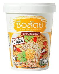 Лапша б/п СУЕ САТ со вкусом курицы с чесноком стакан 65г