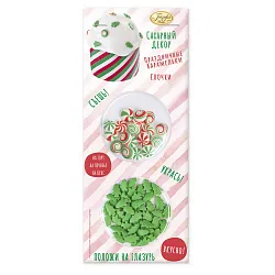 Декор сахарный ПАРФЭ карамельки Елки зеленые 13г