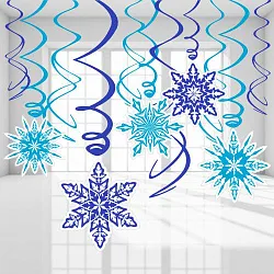 Спираль СФЕРА Снежинки 12шт