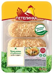 Котлеты ПЕТЕЛИНКА сливочные куриные охл 500г