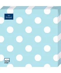 Салфетки БУКЕТ Горох голубой 33*33см 3сл 20шт