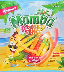 Жевательные конфеты МАМБА Пляжный твист 150г