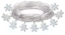 Гирлянда электрическая ВЕГАС Снежинки 80 LED ламп 10м арт.55082