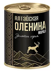 Оленина тушеная СИЛА Алтайская золотая серия ж/б 340г
