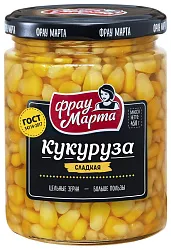 Кукуруза ФРАУ МАРТА сахарная ст/б 450г