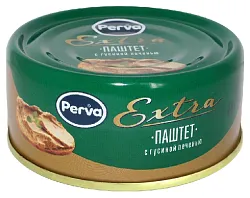 Паштет ПЕРВА Курганский с гусиной печенью ж/б 100г