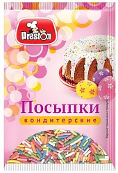 Посыпка кондитерская ПРЕСТОН Радуга вермишель м/у 7г