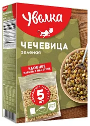Чечевица УВЕЛЬСКИЕ КРУПЫ шлифованная карт/уп 5*80г