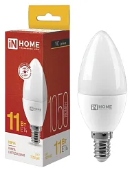 Лампа светодиодная ИН ХОУМ Свеча 11Вт 3000К 1050Лм Е14