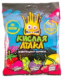 Жевательная конфета СЛАДКАЯ СКАЗКА Кислая атака 50г