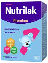 Смесь НУТРИЛАК ПРЕМИУМ 1 с 0 до 6 мес бзмж карт/уп 600г