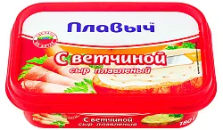 Сыр плавленый ПЛАВЫЧ с ветчиной бзмж 50% 180г
