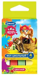Мелки цветные КУЛЛИНАН Зверята 4цв арт.FMC-4Z