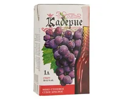 Вино БАХУС Каберне красное п/сл 10-12% т/пак 1л