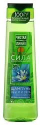 Шампунь ЧИСТАЯ ЛИНИЯ Обьем и сила для тонких и ослабленных волос с экстрактом ростков пшеницы 400мл