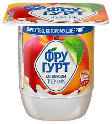 Йогуртный продукт ФРУГУРТ персик бзмж 2.5% 115г