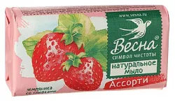 Мыло туалетное ВЕСНА Земляника со сливками 90г