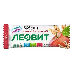 Батончик-мюсли ХУДЕЕМ ЗА НЕДЕЛЮ яблоко семена льна 30г
