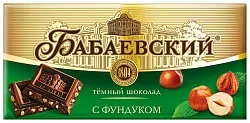 Шоколад БАБАЕВСКИЙ темный с фундуком 90г
