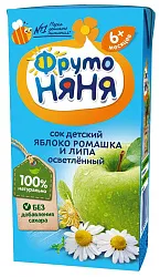 Напиток ФРУТОНЯНЯ яблоко ромашка липа 0.2л