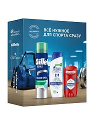 ПН ХЕД&ШОЛДЕРС Шампунь-бальзам основной уход 2в1 200мл+гель для бритья успокаивающая ЖИЛЛЕТ 200мл+твердый дезодорант ОЛД СПАЙС