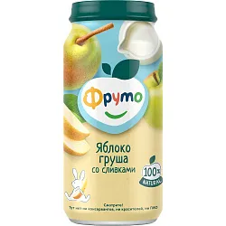 Пюре ФРУТОНЯНЯ Неженка яблоко груша сливки бзмж ст/б 250г