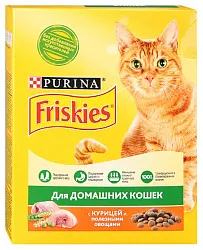 Корм для кошек ФРИСКИС Индор с курицей и садовой зеленью 300г