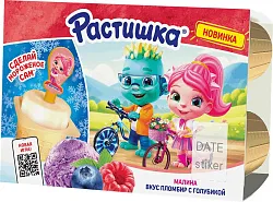 Творог РАСТИШКА обогащенный малина пломбир с голубикой бзмж 3.5% 270г