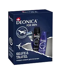 ПН ДЕОНИКА Мен тревел бритва с 1 кассетой+пена для бритья 95мл+дезодорант спрей 75мл