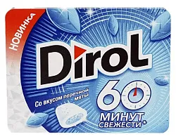 Жевательная резинка ДИРОЛ Перечная мята 16г