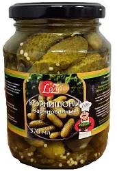 Корнишоны ЛОЗАТО маринованные 3-6см ст/б 370мл