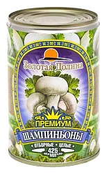 Шампиньоны ЗОЛОТАЯ ДОЛИНА Целые ж/б 425мл