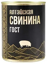 Свинина тушеная СИЛА Алтайская золотая серия ж/б 340г