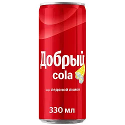 Газ.напиток ДОБРЫЙ Кола Ледяной лимон ж/б 0.33л
