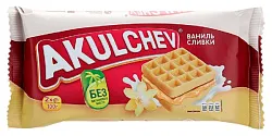 Вафли АКУЛЬЧЕВ Венские с ванильно сливочной начинкой 100г