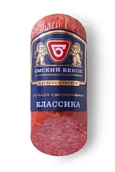 Колбаса ОМСКИЙ БЕКОН Классическая полусухая с/к 185г