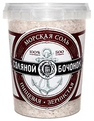 Соль морская СОЛЯНОЙ БОЧОНОК крупнозернистая пэт 500г