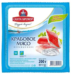 Крабовое мясо САНТА БРЕМОР охл 200г