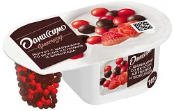 Йогурт ДАНИССИМО Фантазия шоколад клубника бзмж 6.9% 105г