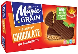Печенье МЭДЖИК ГРЭЙН Шоколад на мальтите 170г