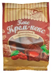Кекс КФ СИБИРЬ шоколадный с вишневой начинкой 1кг